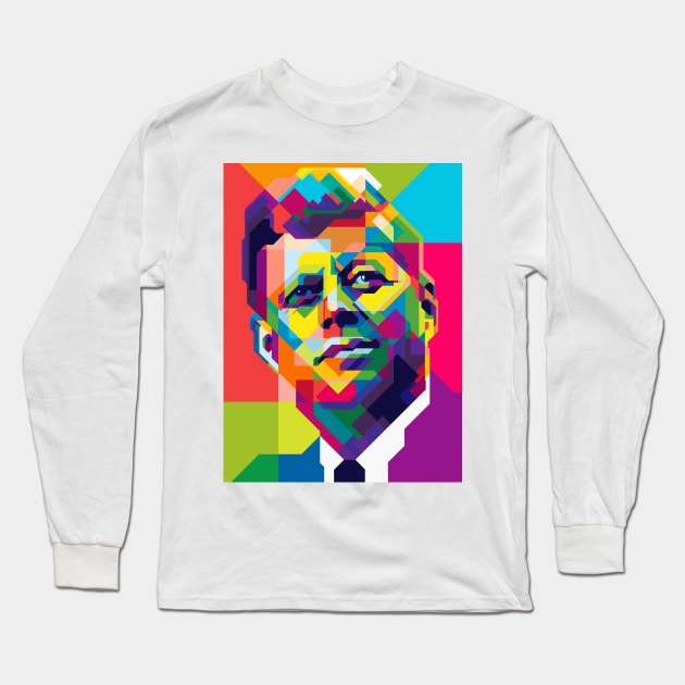 JOHN F KENNEDY Long Sleeve T-Shirt by mrcatguys